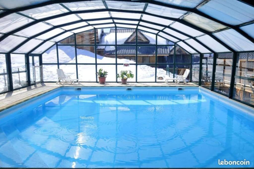 Saint Francois Longchamps Loc A La Montagne Avec Piscine Ete Hiver Vg23 Exterior photo